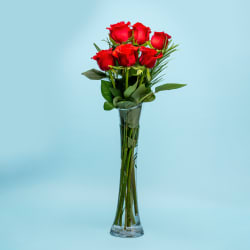Red Rose Vase  - Standard