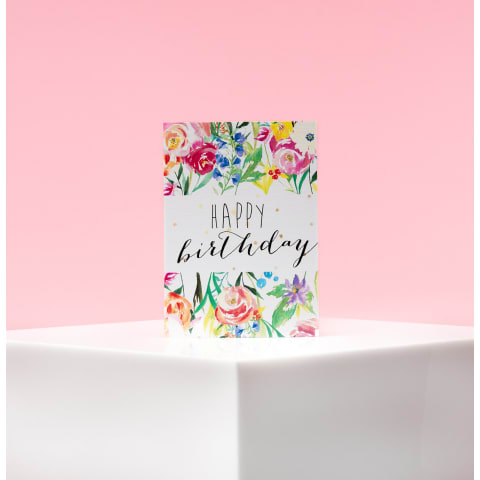 Happy Birthday Floral Gift Card