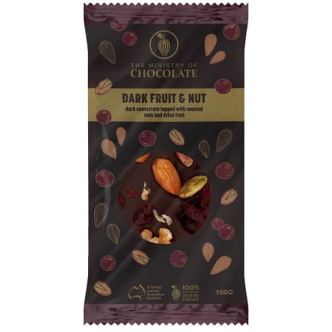 Dark Fruit & Nut 100g Chocolate Bar - Standard 1