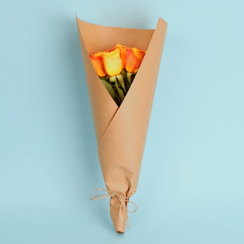 Market Bunch - Orange Roses  - Standard 0