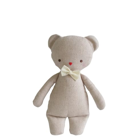 Linen Bear Rattle  - Standard 1