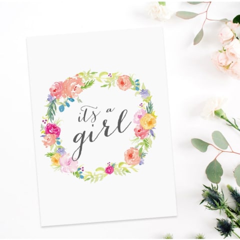 Its A Girl Gift Card - Standard 2