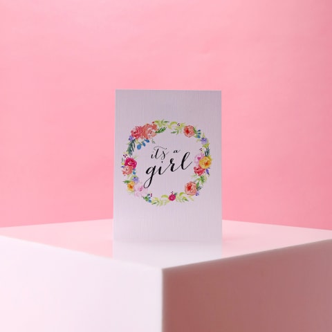 Its A Girl Gift Card - Standard 0