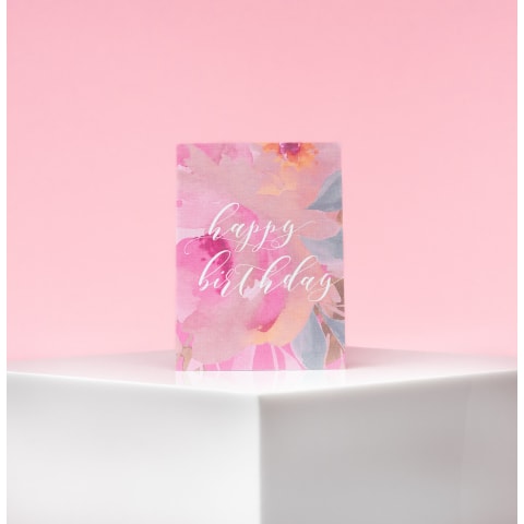 Happy Birthday Velvetine Card - Standard 1