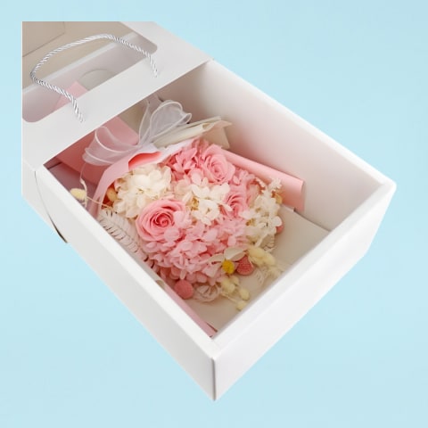 Preserved Pink Posy  - Standard 0