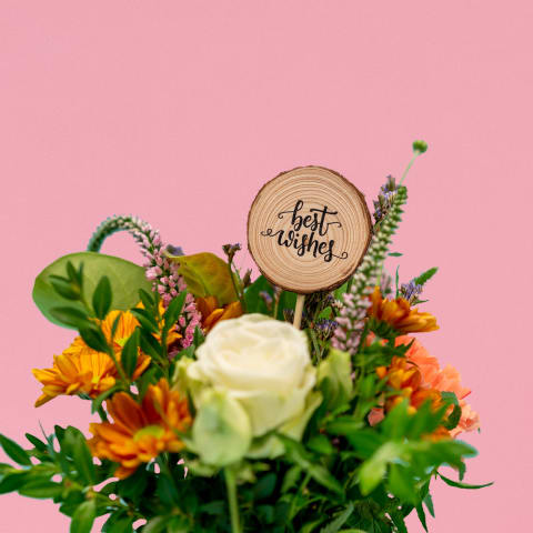 Bouquet Topper - Best Wishes - Standard 0
