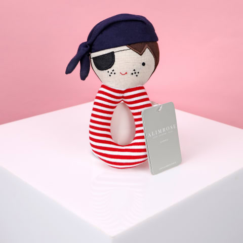 Linen Pirate Grab Rattle  - Standard 0