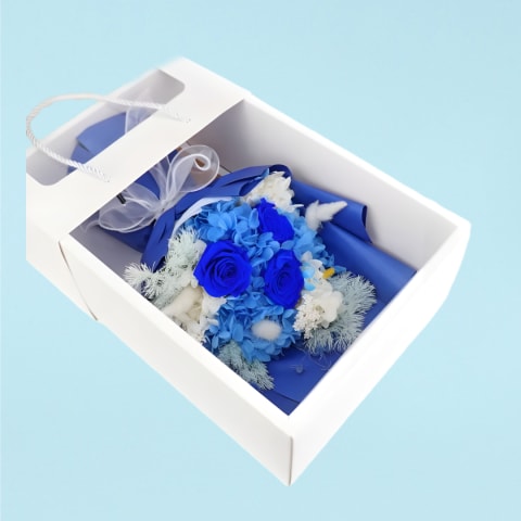 Preserved Blue Posy  - Standard 0