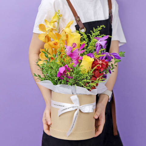 Orchid Surprise Hat Box  - Standard 1