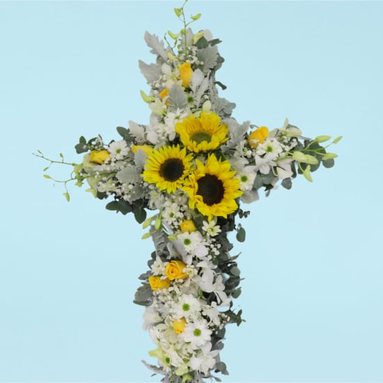 Ray Of Sunshine Cross Wreath  - Standard