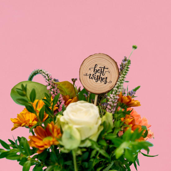 Bouquet Topper - Best Wishes - Standard