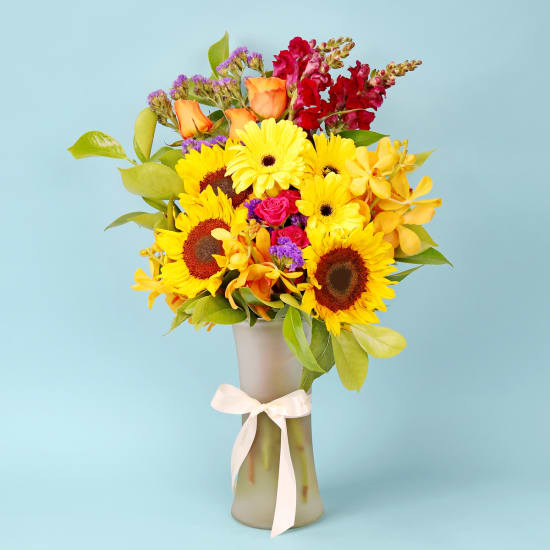 Cheerful Summer Sunshine Vase  - Standard