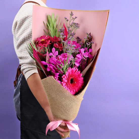 Cerise Glamour Bouquet - Standard