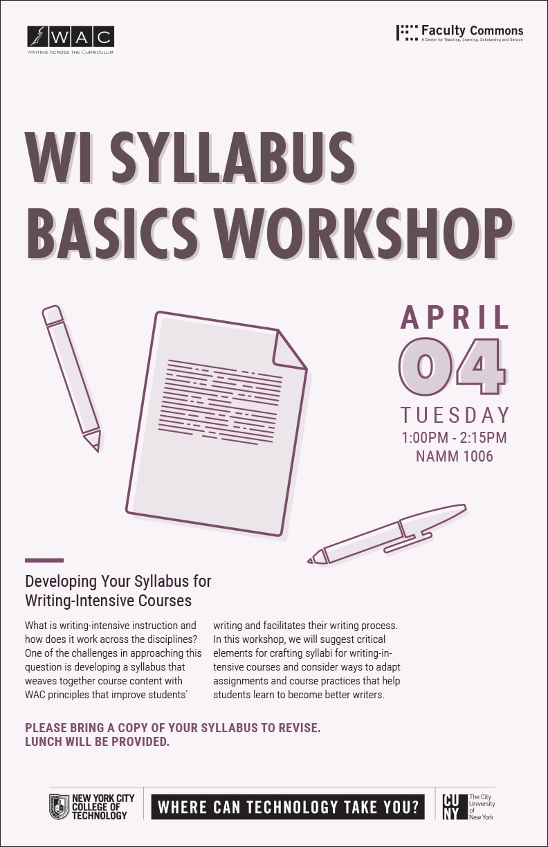 WAC WI Syllabus Basics Workshop 1
