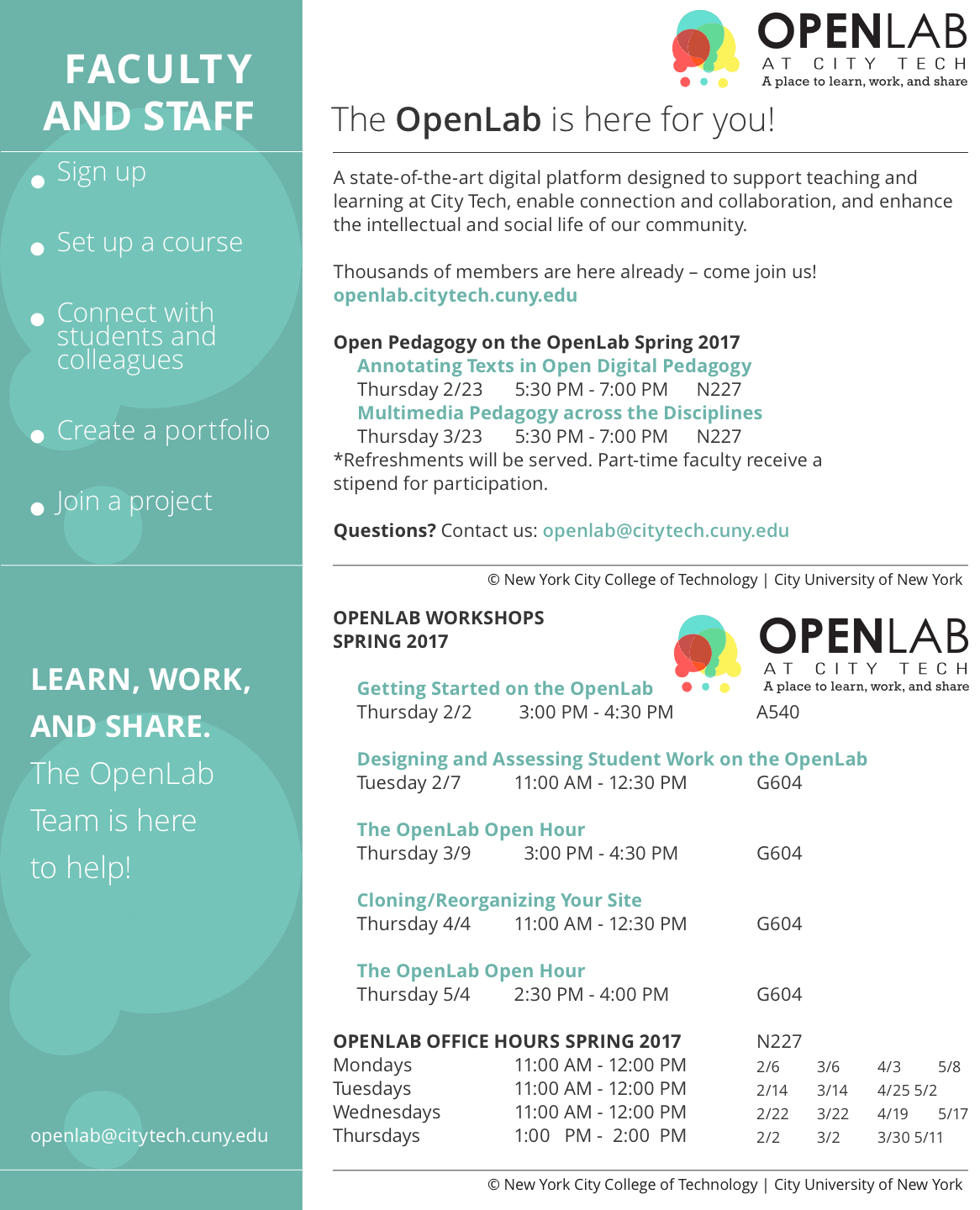 The OpenLab Open Hour 1