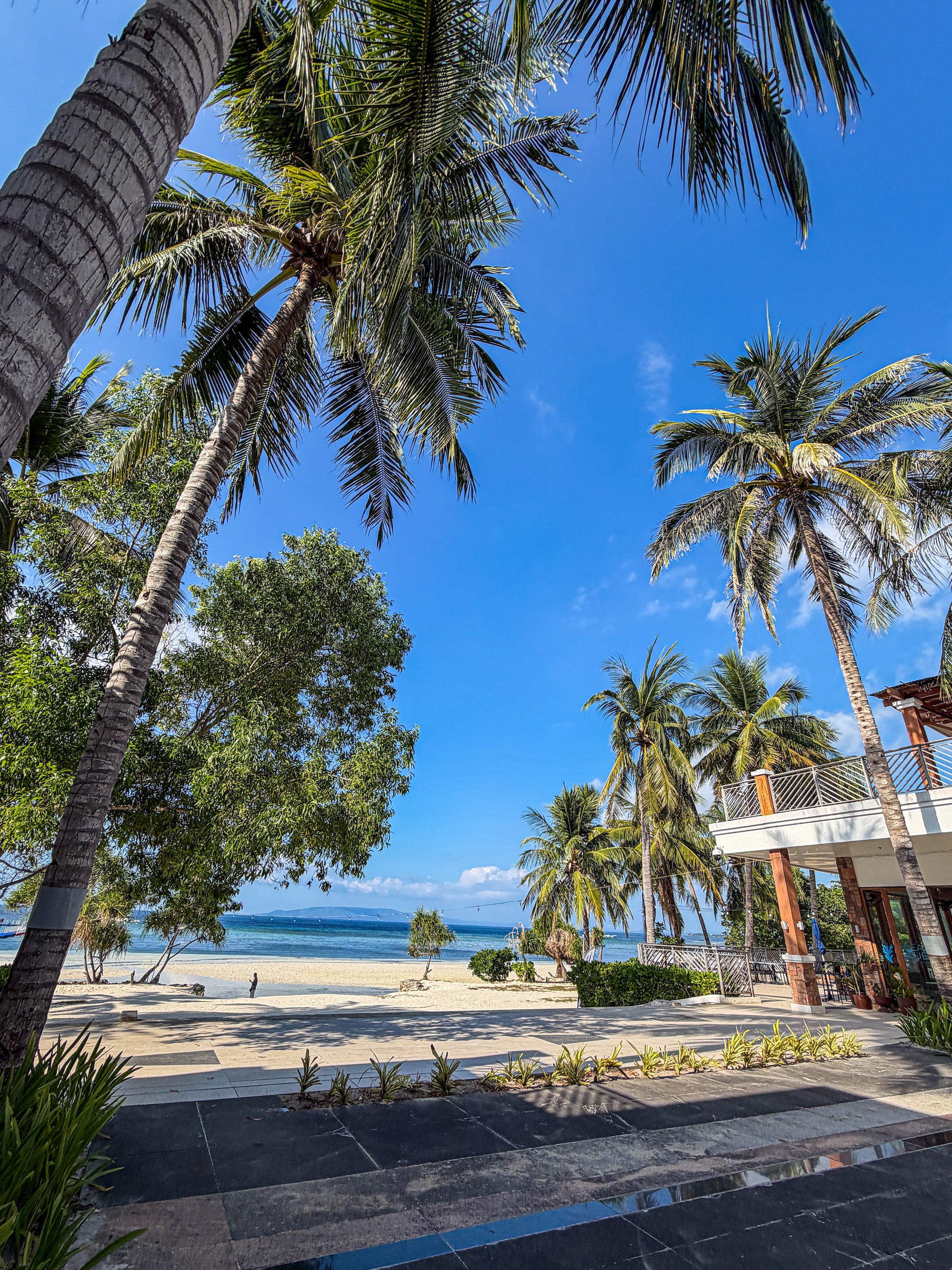View of the beach from Moadto strip mall