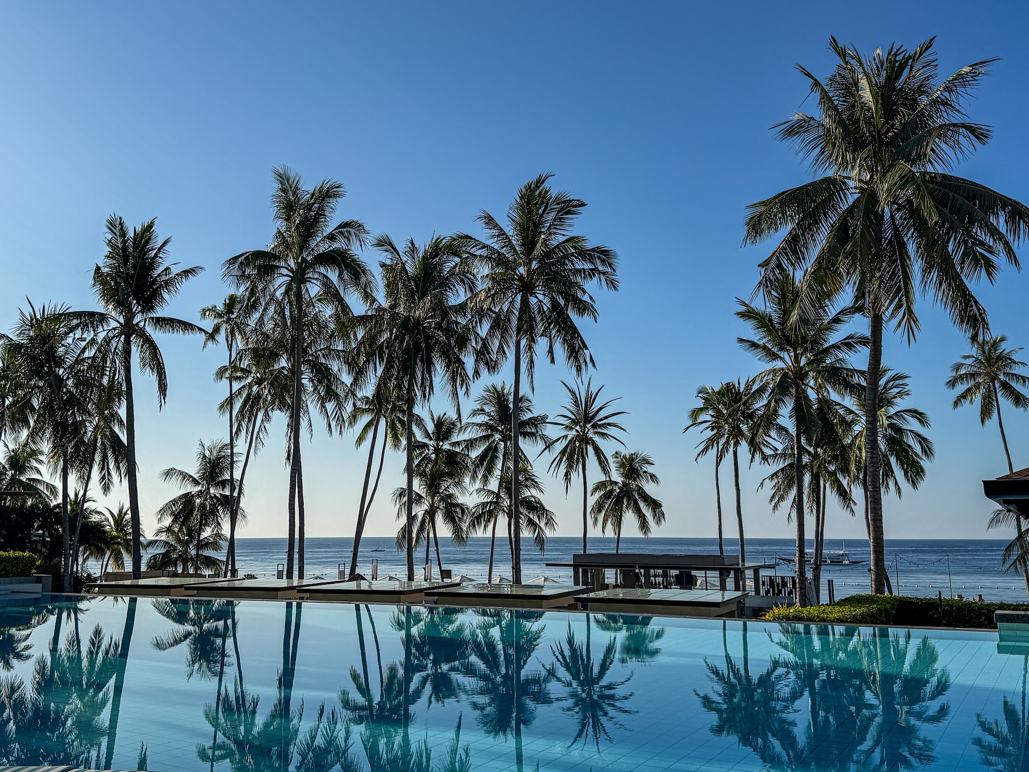 Henann Alona Beach hotel view by the pool