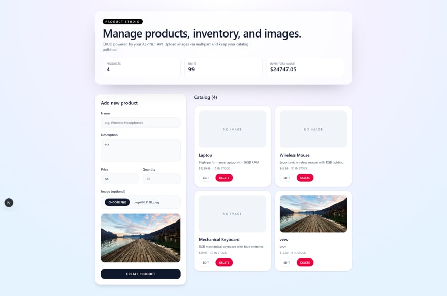 CRUD Project project preview