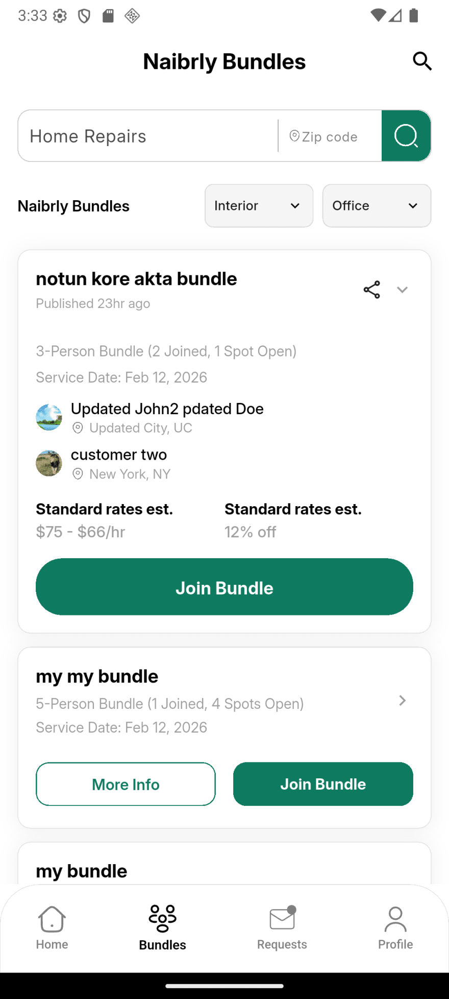 Neibrly Flutter App project preview