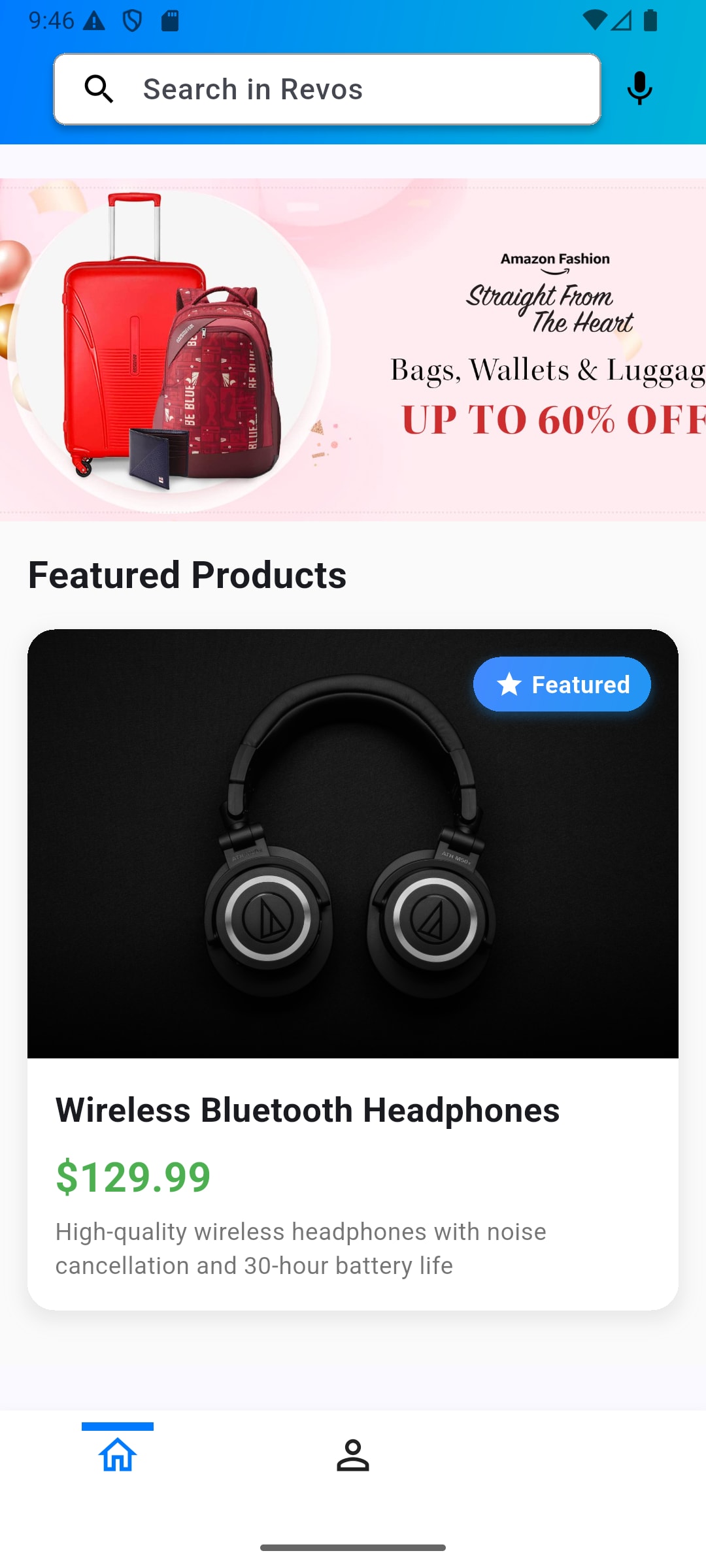 Flutter Ecommerce App project screen 4