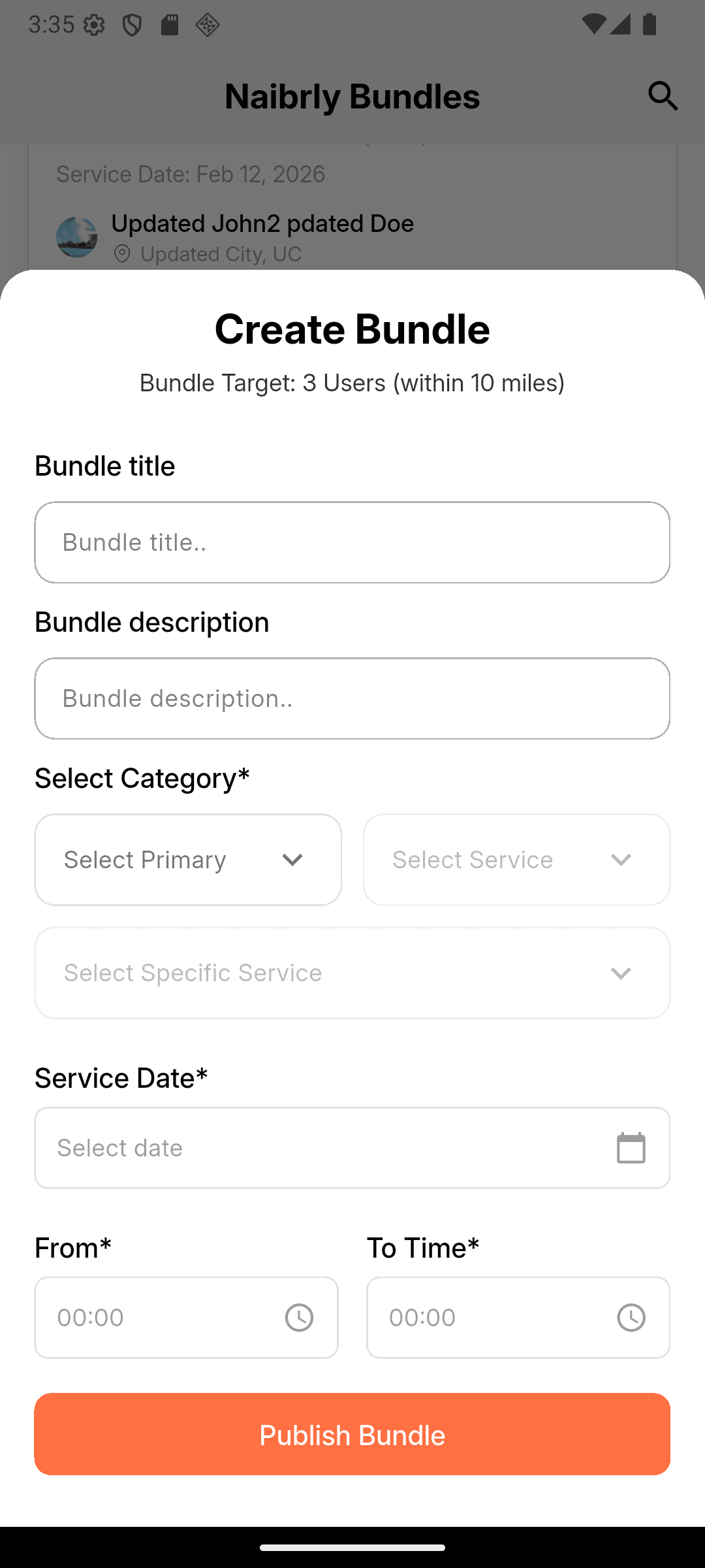 Neibrly Flutter App project screen 4