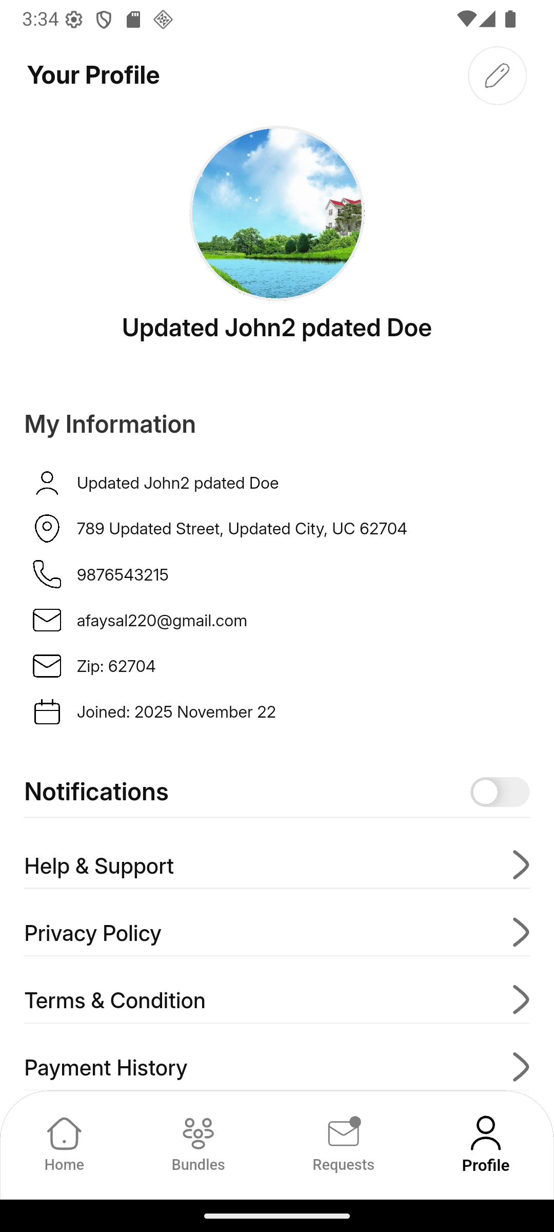 Neibrly Flutter App project screen 6