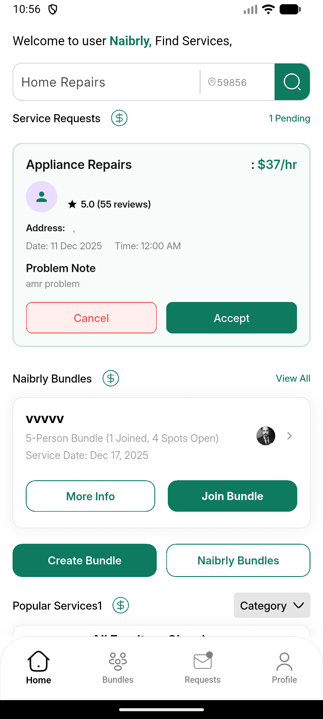 Neibrly Flutter App project screen 20