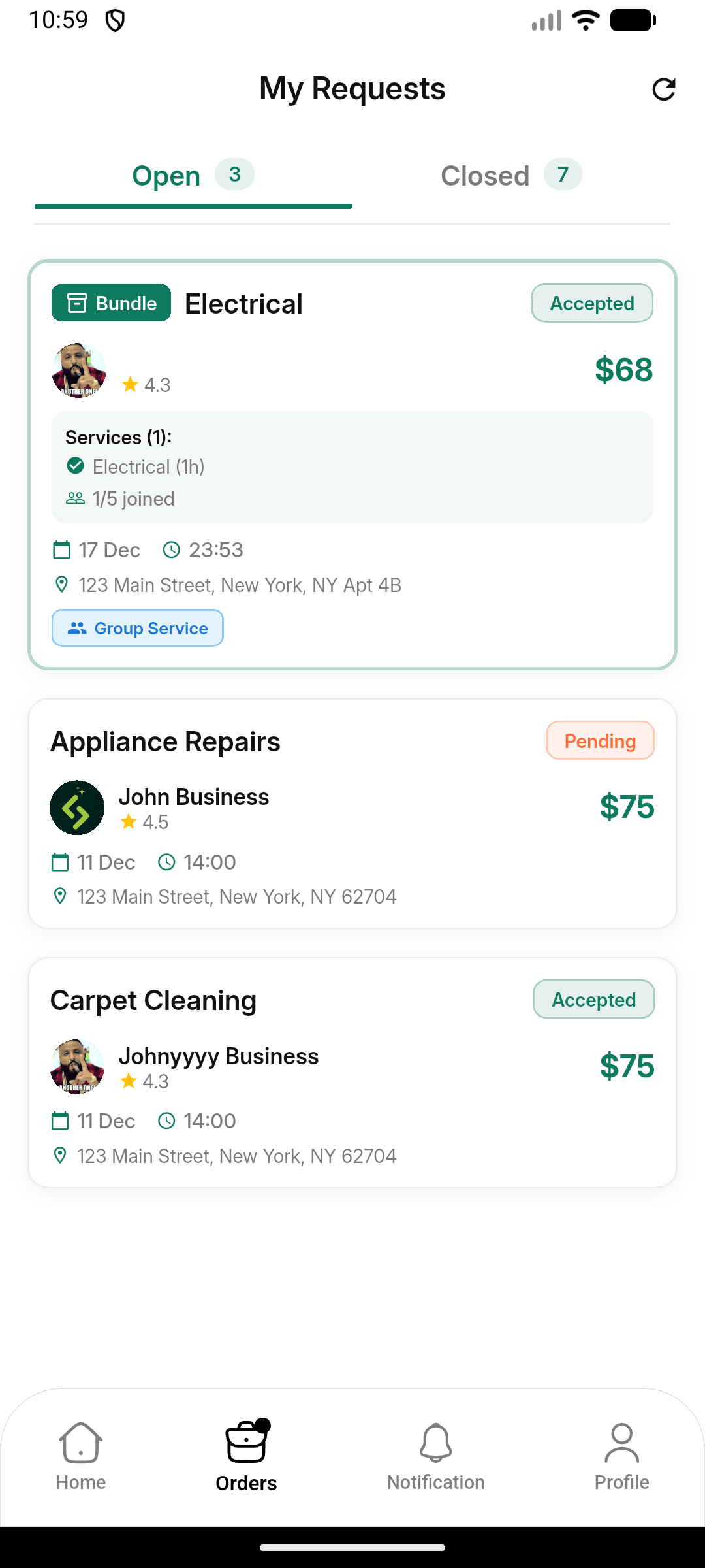 Neibrly Flutter App project screen 26
