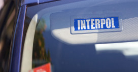 Car with INTERPOL written