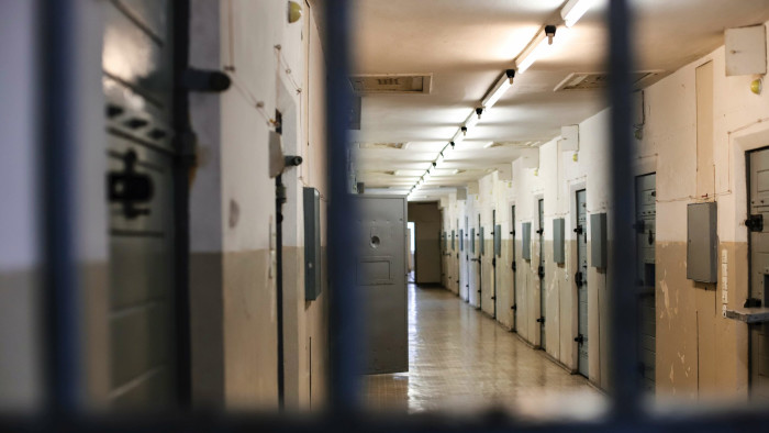 Inside prison corridor