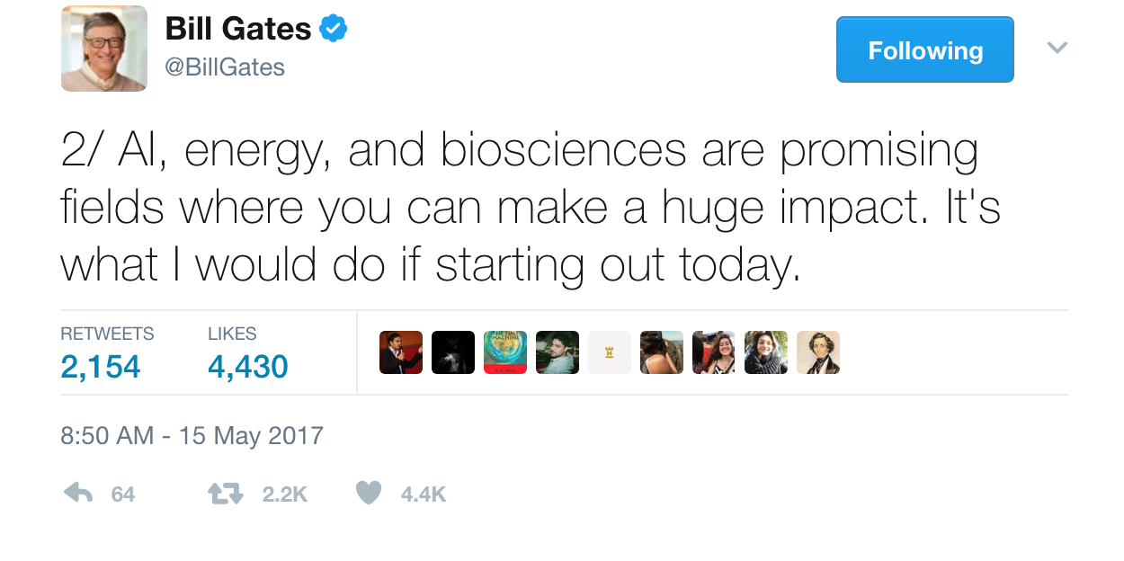 Bill Gates tweet