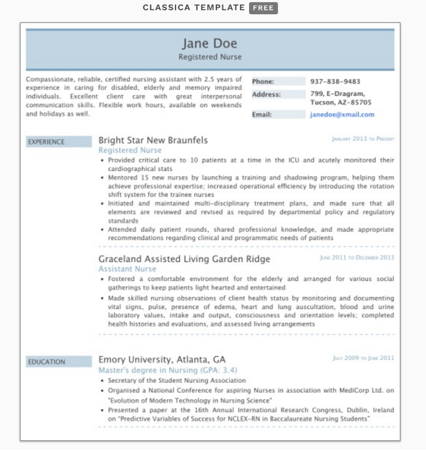 resumemonk resume template