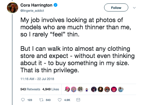 This Tweet Thread Explains 'Thin Privilege' To a Tee
