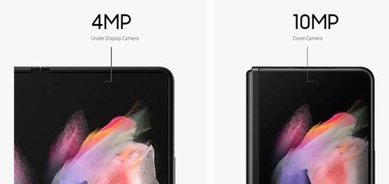 Samsung Galaxy Z Fold 3 front-cameras
