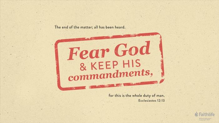 the end of the matter is fear god