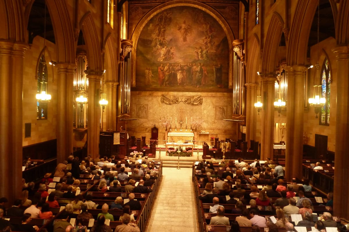 A background photo of a church on FaithStreet