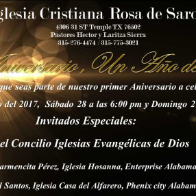 Iglesia Cristiana Rosa de Saron, Temple TX