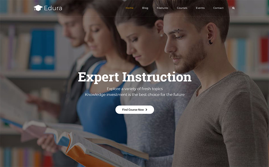 Edura – освітня тема WordPress LearnPress