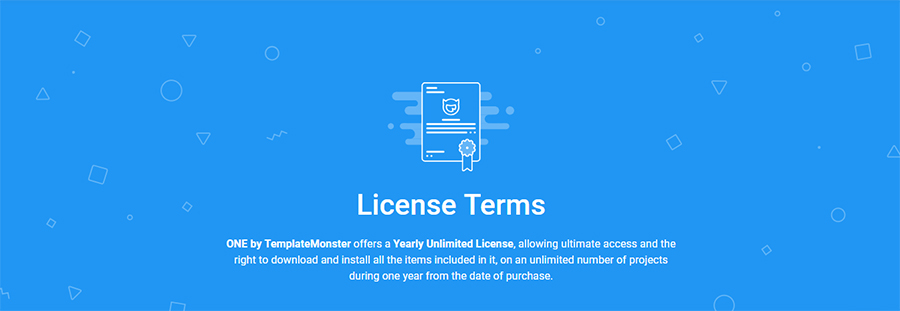 Licence terms by Template Monster 