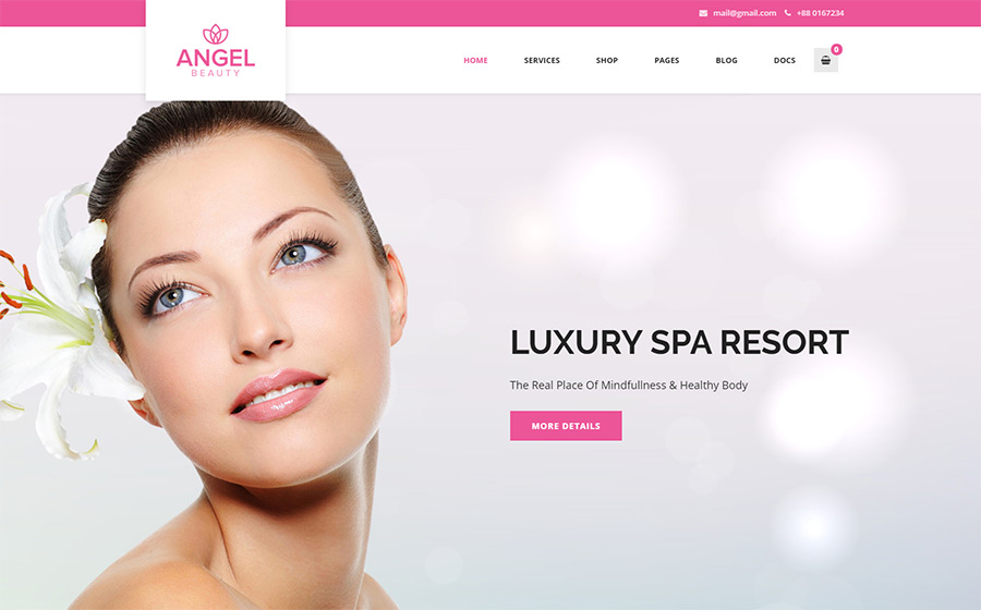 Angel - Beauty Salon Store WooCommerce Elementor WordPress Theme