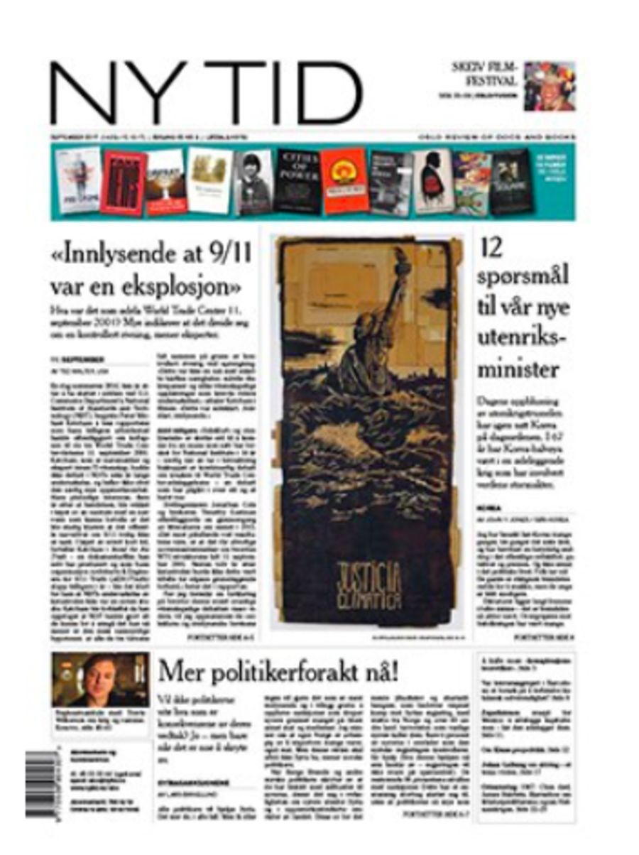 NY TIDS førsteside 14. september 2017.
