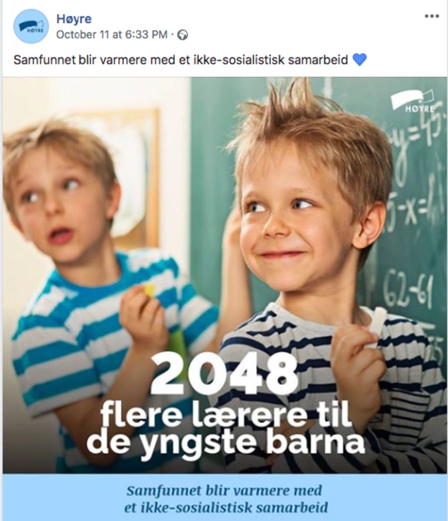 Høyres reklamekampanje stemmer ikke.
