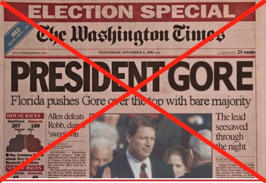Falsk forside fra The Washington Times