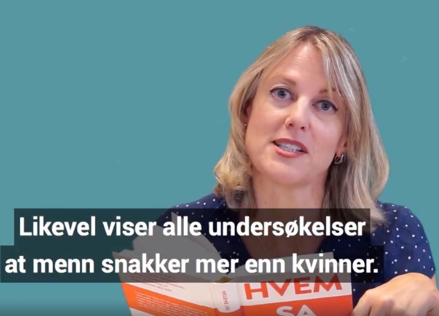 Det er ikke riktig at alle undersøkelser viser at menn snakker mer enn kvinner, slik Uri hevder i en reklamevideo for boken «Hvem sa hva».