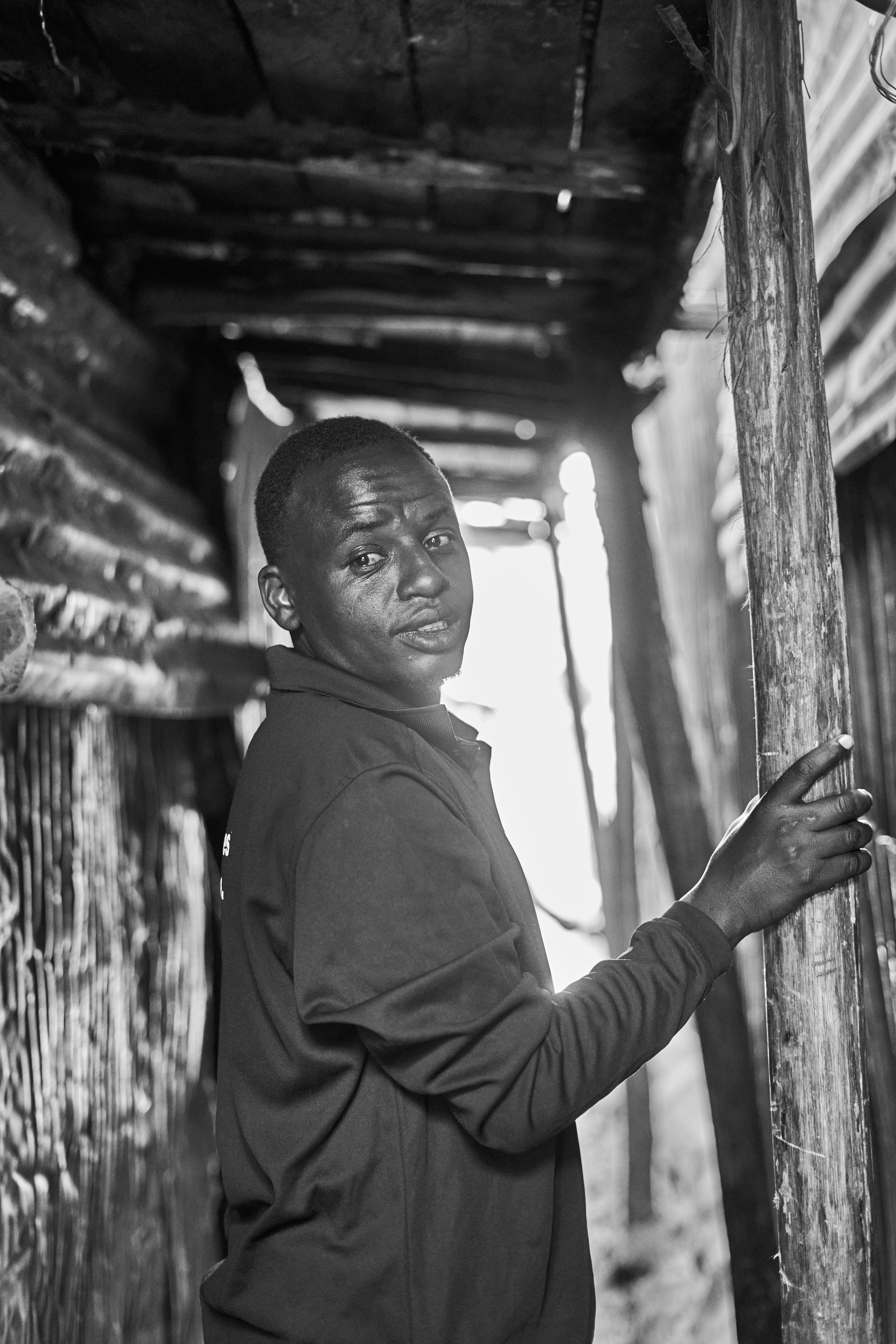 Monochromatic Portrait in a Narrow Passage