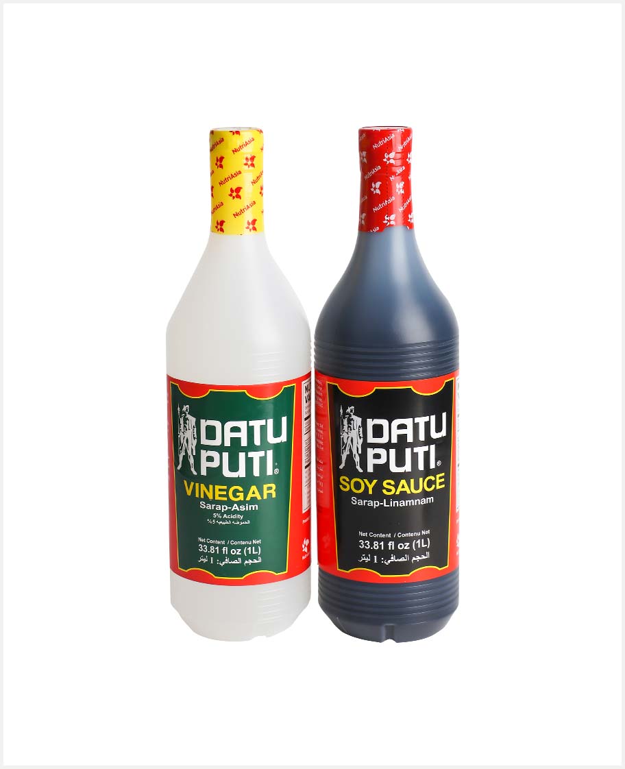 Datu Puti Box Datu Puti Vinegar 1ltr+soy Sauce 1ltr | Family Food Center - Qatar