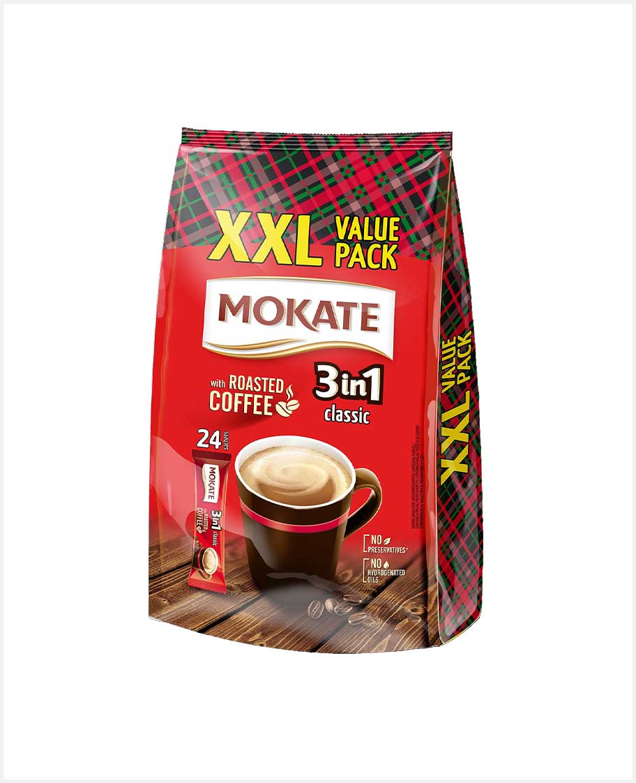 Mokate 3in1 Classic Coffee 24sx17gm 408gm | Family Food Center - Qatar