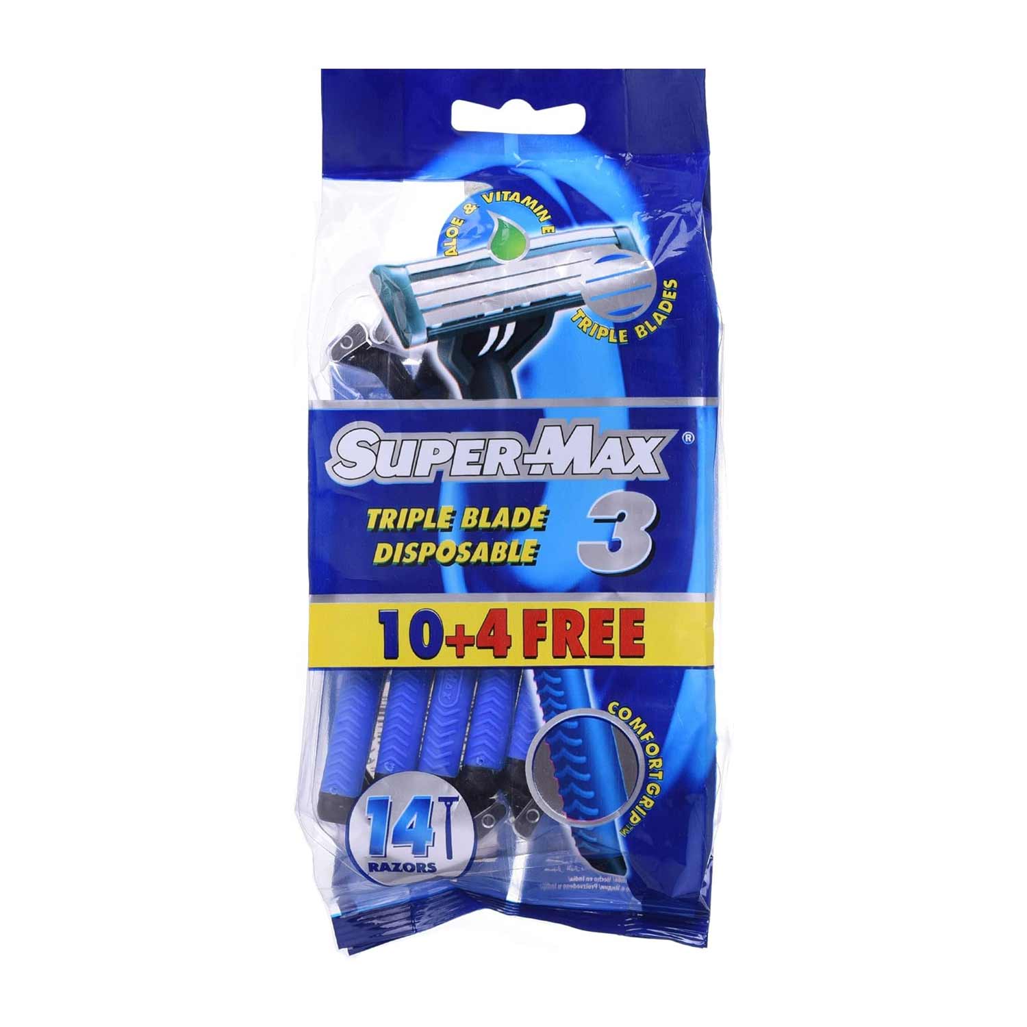 Razor Super Click Razor Super Max 3 Comfort Grip3 Disposable Razors 10+4free Sp.offer | Family ...