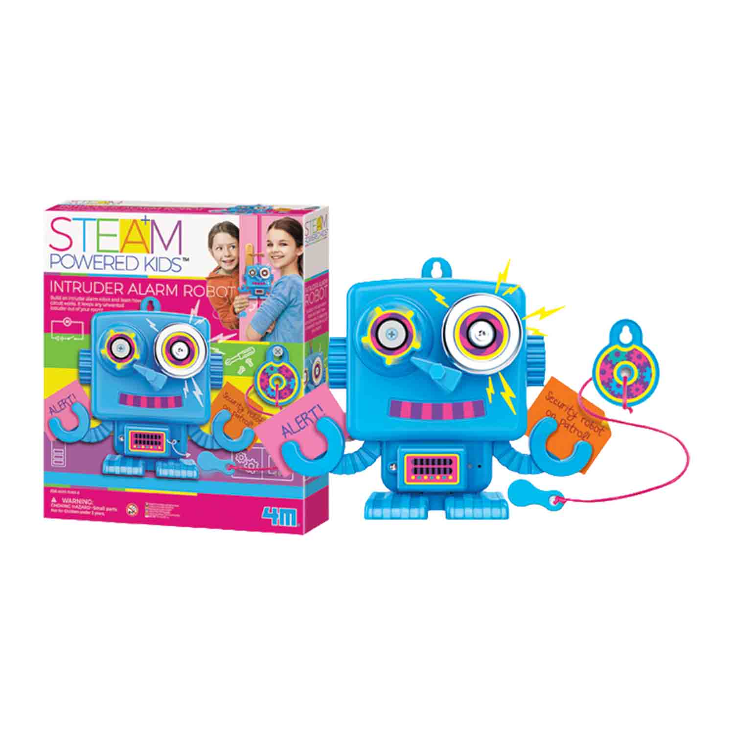 4m Steam Powered Kids Intruder Alarm Robot 00-04900 | Family Food