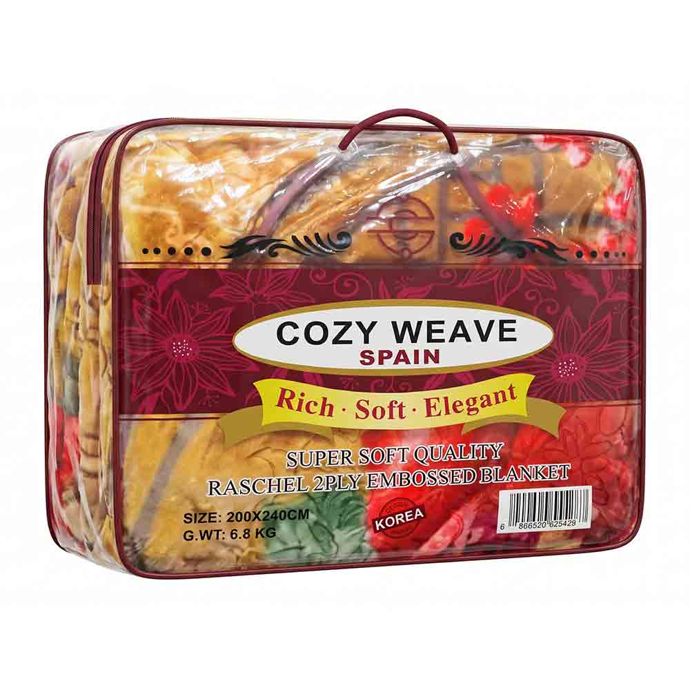 Cozy Weave Super Soft Blanket Double 2ply 200x240cm 6.8kg Cw2321